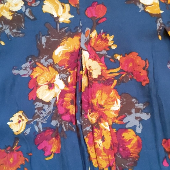 Boho long sleeve floral mini dress - Picture 3 of 4